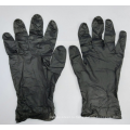 Черные нитрильные ручные перчатки, рабочие перчатки